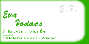 eva hodacs business card