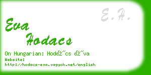 eva hodacs business card